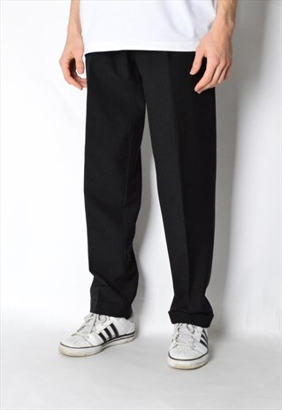VINTAGE 90S BLACK MINIMALIST PANTS
