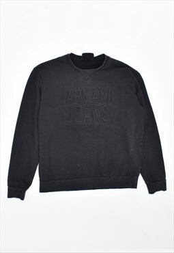 Vintage 90's Armani Sweatshirt Jumper Black
