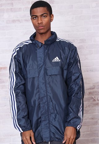 VINTAGE PUMA WINDBREAKER PRINT LOGO JACKET BLUE
