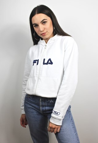 90'S RETRO WHITE EMBROIDERED HOODIE
