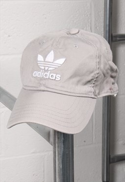 Vintage Adidas Cap in Grey Summer Embroidered Sports Hat