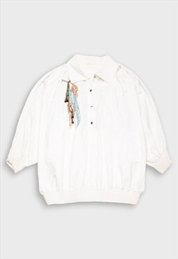 Cream t-shirt with short sleeves