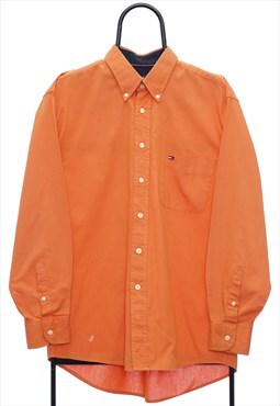 Vintage Tommy Hilfiger Orange Shirt Mens
