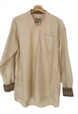 Men's beige vintage Burberry shirt, XL