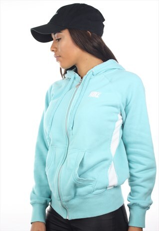 VINTAGE NIKE SMALL LOGO ZIP UP HOODIE SWEATSHIRT