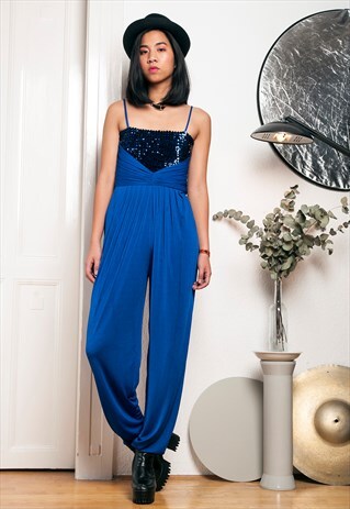 PARTY JUMPSUIT - 80S VINTAGE GLAM ALL-IN-ONE