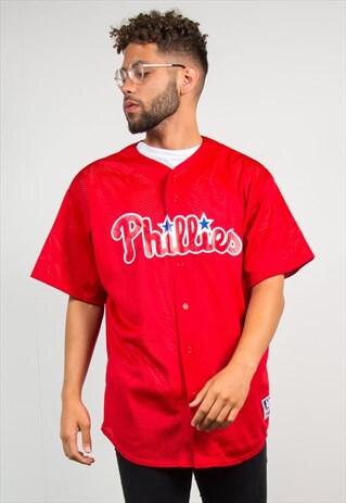 VINTAGE BASEBALL JERSEY SHIRT PHILLIES PHILADEPHIA