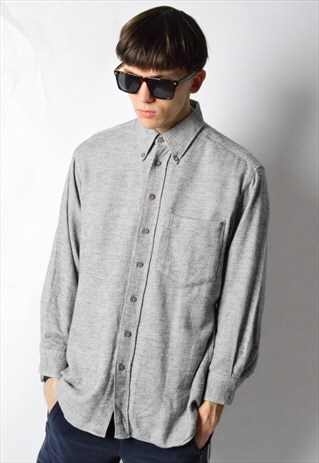 VINTAGE 90S MINIMALIST GREY LONG SLEEVE SHIRT