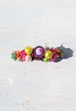 Handmade multi color hair clip barrette accessory
