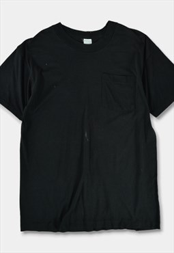 (L) 1990's Vintage Pocket T-Shirt Black