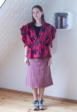 Dusky pink soft vintage skirt