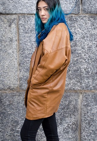 80S VINTAGE LEATHER JACKET (REF/595)