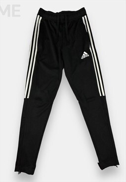 Adidas black and white striped track joggers size XS