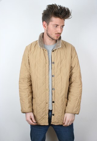 VINTAGE BEIGE BARBOUR ESKDALE QUILTED OUTDOORS JACKET