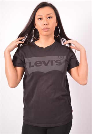 VINTAGE LEVI'S T-SHIRT TOP BLACK