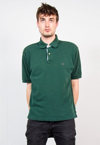 VINTAGE GREEN TOMMY HILFIGER POLO SHIRT