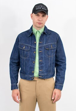 Lee vintage jacket cropped denim in navy blue