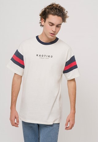 "HARLEY" T-SHIRT IN OFF WHITE