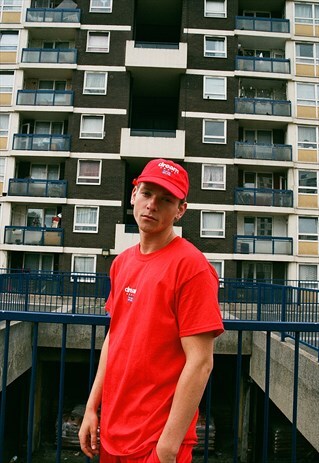 RED T-SHIRT WITH DREAM SPORT EMBROIDERED LOGO
