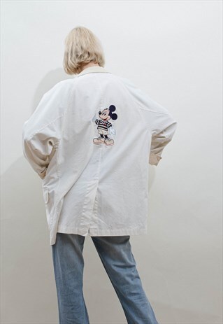 VINTAGE 90S DROPPED SHOULDER MICKEY EMBROIDERY COAT UNISEX