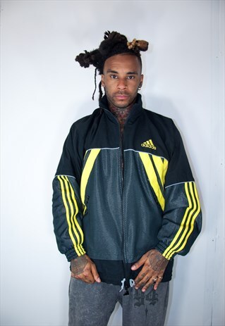 ADIDAS BLACK VINTAGE TRACKSUIT JACKET
