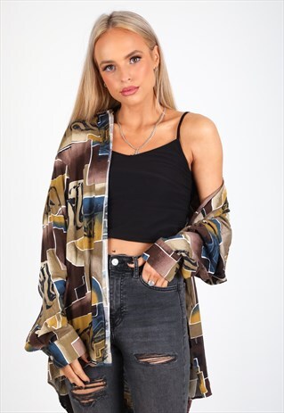 VINTAGE UNBRANDED PATTERN SHIRT S241