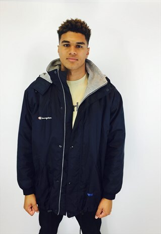 CHAMPION NAVY EMBROIDERED COAT