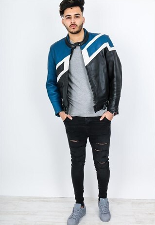 VINTAGE LEATHER BIKER JACKET