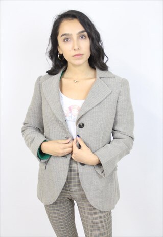 VINTAGE 90'S ARMANI BEIGE PATTERNED BLAZER