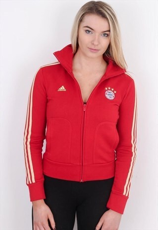 VINTAGE EMBROIDERED BAYERN MUNICH ADIDAS TRACK JACKET