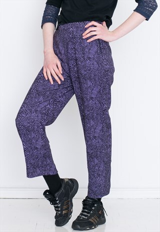 PURPLE WIDE LEG VINTAGE TROUSERS
