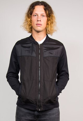 VINTAGE 90'S CALVIN KLEIN BLACK BOMBER JACKET