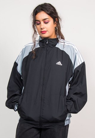 90'S VINTAGE BLACK ADIDAS TRACKSUIT JACKET