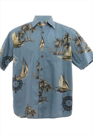 VINTAGE TROPICAL HAWAIIAN SHIRT - L