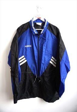 Vintage Adidas Windbreaker Raincoat Sports Jacket Hood Parka