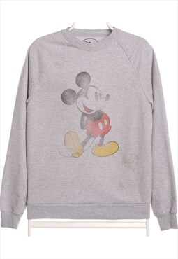 Disney 90's Mickey Mouse Disneyland Sweatshirt Small Grey