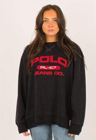 VINTAGE 90S POLO RALPH LAUREN CREWNECK SWEATSHIRT LARGE
