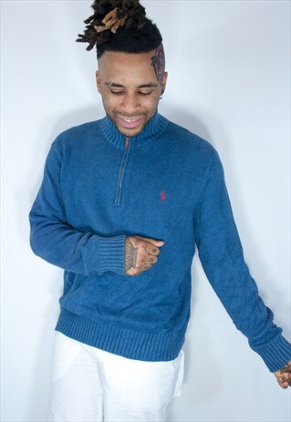 RALPH LAUREN 1/4 ZIP SWEATSHIRT