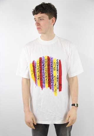 VINTAGE COLOURFUL 90'S PRINT T-SHIRT