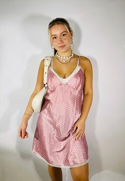 Vintage 90s Y2K Satin Lace Mini Slip Dress