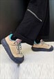 HIKING STYLE SNEAKERS CHUNKY SOLE SHOES PLATFORM TRAINERS