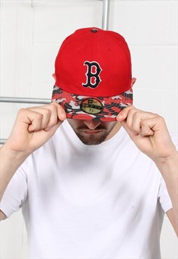 Vintage New Era Boston Red Sox Baseball Cap in Red 58.8cm