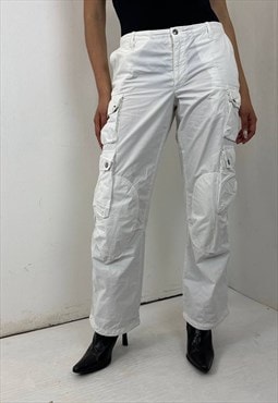 Vintage y2k white pockets trousers 