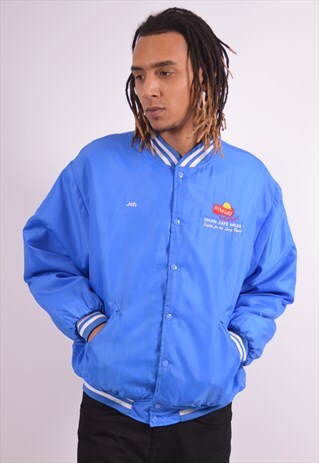 VINTAGE BOMBER JACKET OVERSIZE BLUE
