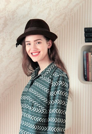 DRAK BROWN FELT HAT