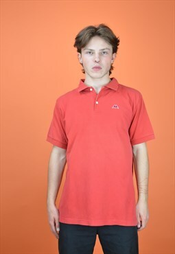 Vintage red classic KAPPA cotton polo shirt