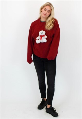 VINTAGE 3D REWORKED TEDDY JUMPER