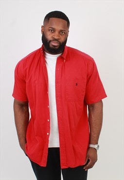 Men's Vintage Polo Ralph Lauren Red Shirt