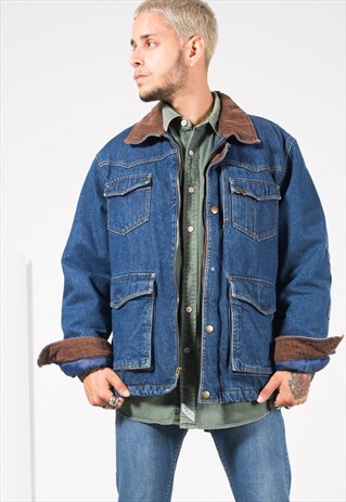 VINTAGE 80S WRANGLER WINTER SHEEPSKIN JACKET / S0173