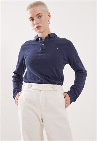 VINTAGE TOMMY HILFIGER LONG SLEEVE POLO TOP